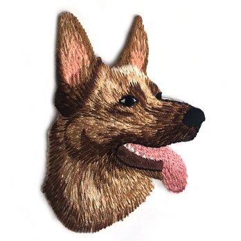 アップリケワッペン シェパード ドッグ 犬 W-1223 ジャーマンシェパードの画像