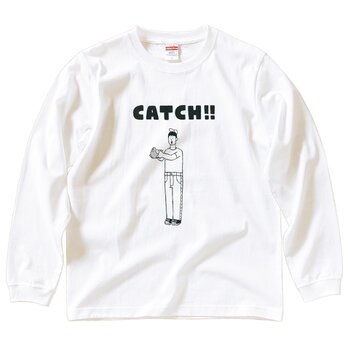 長袖 Tシャツ 『ハトキャッチ！！・男子』 男女兼用 ロンT ペア 鳥の画像