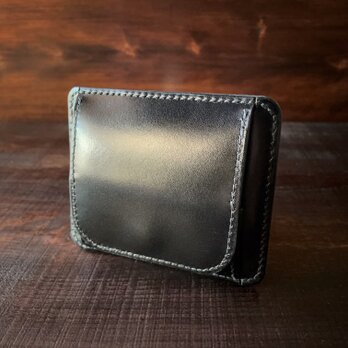 《小銭 ＆ カード》ミニマルレザーウォレット（ブラック）ミニ財布の画像