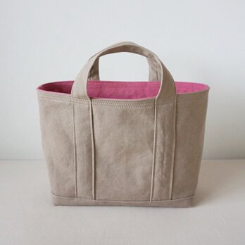 TOTE BAG -bicolor- (M) /  mushroom × peachの画像