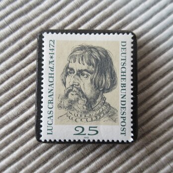 ドイツ　クラナッハ切手ブローチ9337の画像