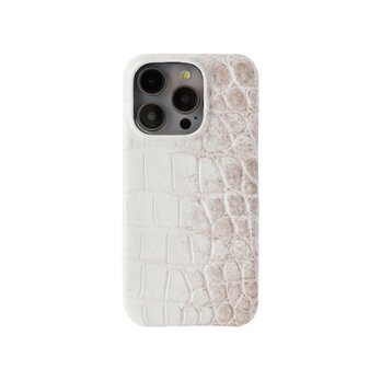 【希少本革】送料無料 ヒマラヤ クロコダイル iPhone 15 Pro ケース カバー 高級 本革 本物 一枚革 極上の触感の画像