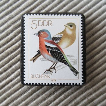 ドイツ　鳥切手ブローチ9346の画像