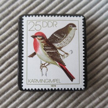 ドイツ　鳥切手ブローチ9349の画像