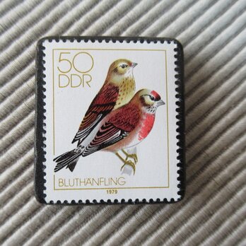 ドイツ　鳥切手ブローチ9351の画像