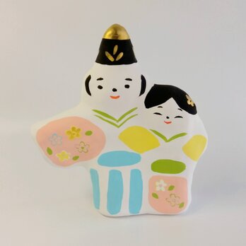 張り子　春のひな人形大　小花　(ハ)
