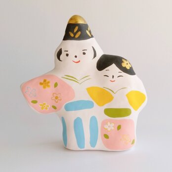 張り子　春のひな人形大【小花】(ニ)の画像