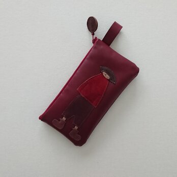 annco leather pouch [wine]の画像