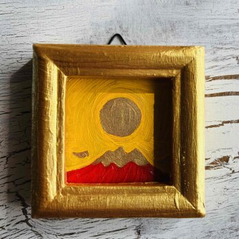 開運画「赤富士ｔ」油彩・原画の画像