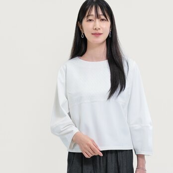 カジュアルOKなフォーマル ブラウス単品 オフ白 ●SHANNON-SNOW-BLOUSE●の画像