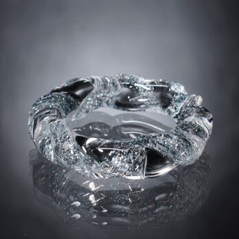 Silver Dichroic Glass Twist Ring 【YASUDA GLASS】の画像