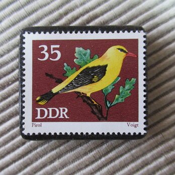 ドイツ　鳥切手ブローチ9365の画像