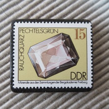 ドイツ　鉱物切手ブローチ9369の画像