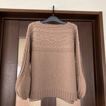 ＊sale＊  パフスリーブのアランニットの画像