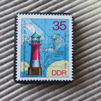 ドイツ　灯台切手ブローチ9414の画像