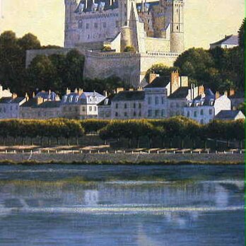 ソミュール城（フランス）10号 M(53.0x33.3cm) キャンバスにアクリル絵の具 画像をクリックすると正常画面になりますの画像