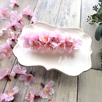 恋桜のバレッタ ■ 薄ピンク色の可憐な桜の画像
