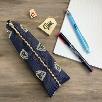 【左馬】畳縁　テトラ型　ペンケース　将棋　駒　縁起物の画像