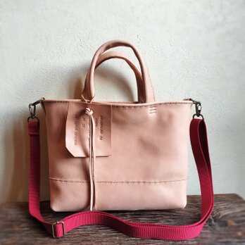 mainichi tote shoulder　ナチュラル　オイルヌメ（シュリンク）の画像