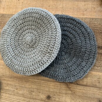 編み編みベレー帽の画像