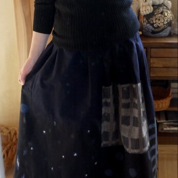 久留米絣パッチワークスカート