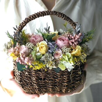 Flowerbasket Antique Pastel Pinkroseの画像