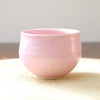 ころんと丸い 桜花釉の陶カップの画像
