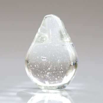 ガラスの雫の小さなオブジェ 「泡の雫」の画像