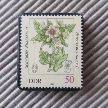ドイツ　植物切手ブローチ9422の画像