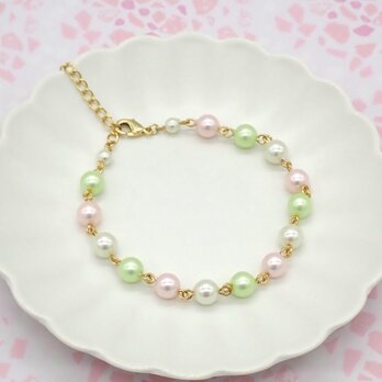 さくら色パールブレスレット