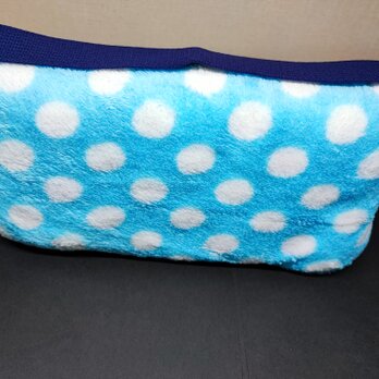 水玉ブルー低反発ミニ枕の画像