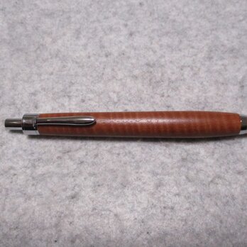 マサランディーバ　カーリー杢　椿油仕上げ　ワンピースタイプの木軸ボールペン(シャープペンシル）　希少材の画像