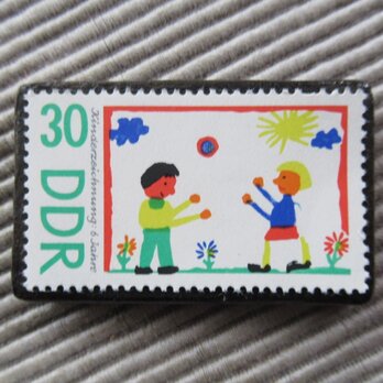 ドイツ　切手ブローチ9459の画像