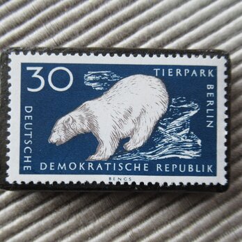 ドイツ　動物切手ブローチ9473の画像