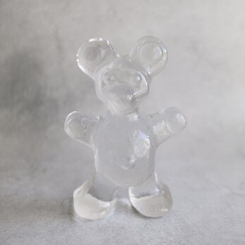 Bergdala Glasbruk / くまのガラスオブジェ クリア No.4824の画像