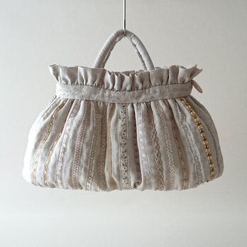fuwari ribbon linen bag [beige]の画像