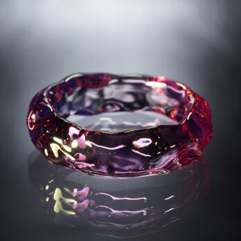 Pink Gold Glass Ice Ring 【YASUDA GLASS】の画像