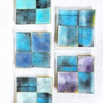 ガラス皿　金属箔皿