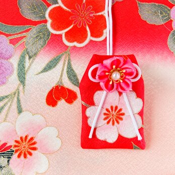 （桜花）元巫女が作る花のお守り袋の画像