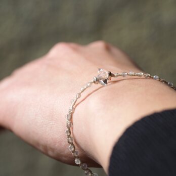 -Herkimer diamond- braid braceletの画像