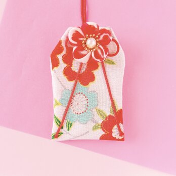ロマン花姫｜レトロなお守り袋（手縫い・つまみ細工／元巫女が仕立てる）