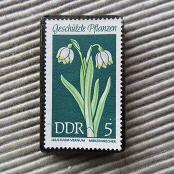 ドイツ　花切手ブローチ9487の画像