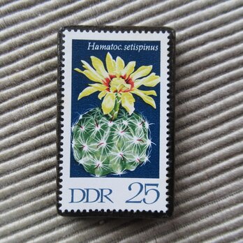 ドイツ　サボテンの花切手ブローチ9497の画像