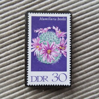 ドイツ　サボテンの花切手ブローチ9498の画像