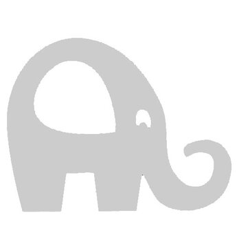 ドイツ リフレクター アップリケ ぞうさん　W-0837　レインコート 安全 交通 エレファント　象の画像