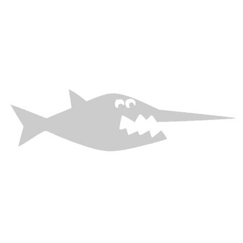 ドイツBS社 リフレクター アップリケ ノコギリ鮫 魚 w-1901 レインコート 安全 交通 通園　通学の画像
