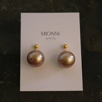 【1点もの】Swaying pearl pierce　/   K14GF　ゆれるピンクパールピアスの画像