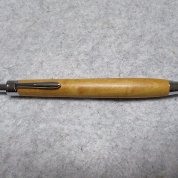 セイロンサテンウッド　金襴杢　オイル仕上げ　ワンピースタイプの木軸ボールペン(シャープペンシル)の画像