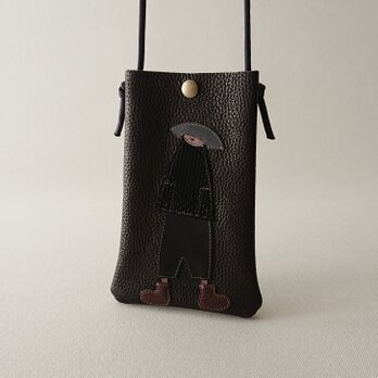 annco leather mobile case [black]の画像
