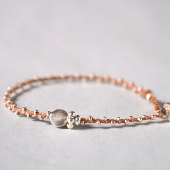 Silver braid bracelet 'Orange'の画像